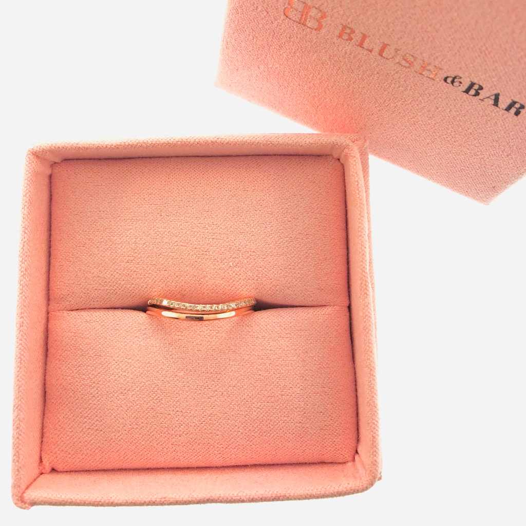 Women’s Blush & Bar Rose Gold Midi Knuckle 2-Ring Set